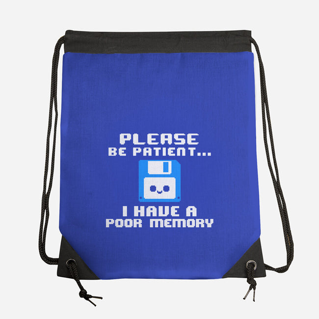 Floppy Poor Memory-None-Drawstring-Bag-NemiMakeit