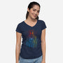 Spider Board-Womens-V-Neck-Tee-kharmazero