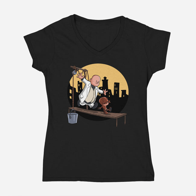 Matt And Wilson-Womens-V-Neck-Tee-zascanauta