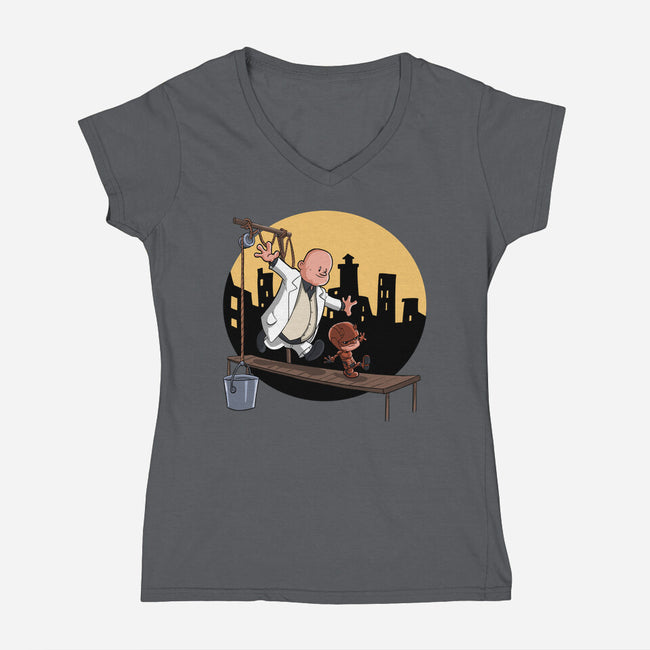 Matt And Wilson-Womens-V-Neck-Tee-zascanauta