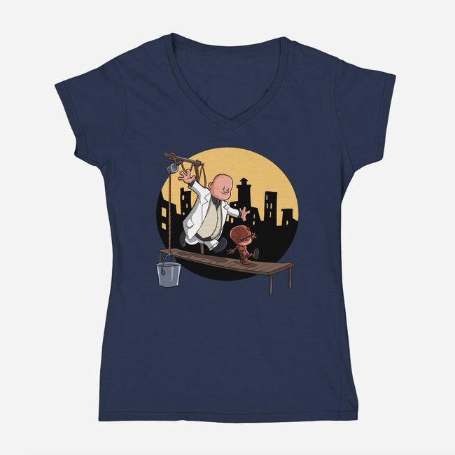 Matt And Wilson-Womens-V-Neck-Tee-zascanauta