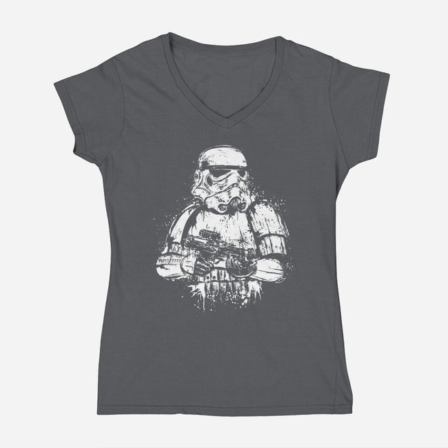 Trooper Of Empire-Womens-V-Neck-Tee-DrMonekers