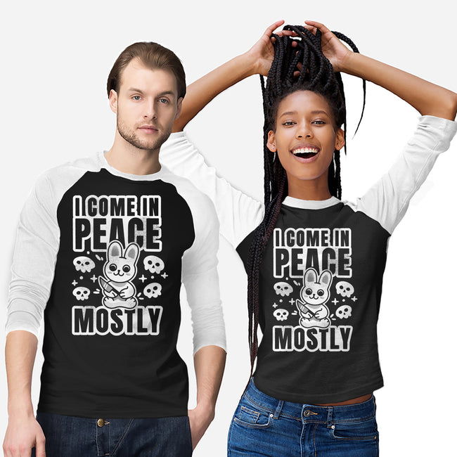 I Come In Peace Mostly-Unisex-Baseball-Tee-FunkVampire