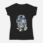 More Than A Droid-Womens-V-Neck-Tee-DrMonekers