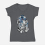More Than A Droid-Womens-V-Neck-Tee-DrMonekers