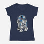 More Than A Droid-Womens-V-Neck-Tee-DrMonekers