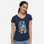 More Than A Droid-Womens-V-Neck-Tee-DrMonekers