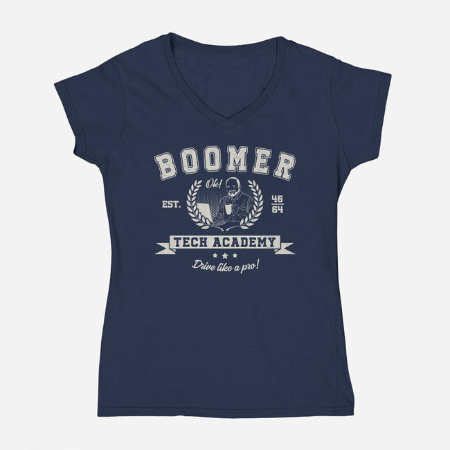 Boomer Tech Academy-Womens-V-Neck-Tee-Getsousa!