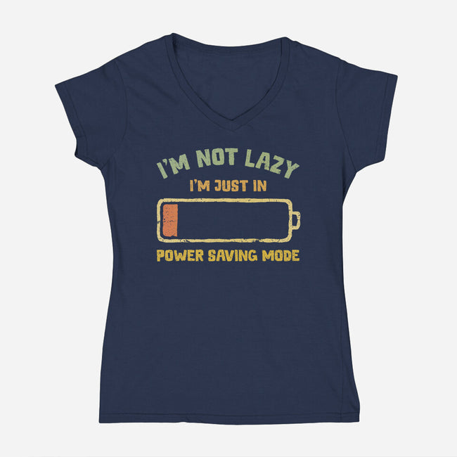 I'm In Power Saving Mode-Womens-V-Neck-Tee-kg07