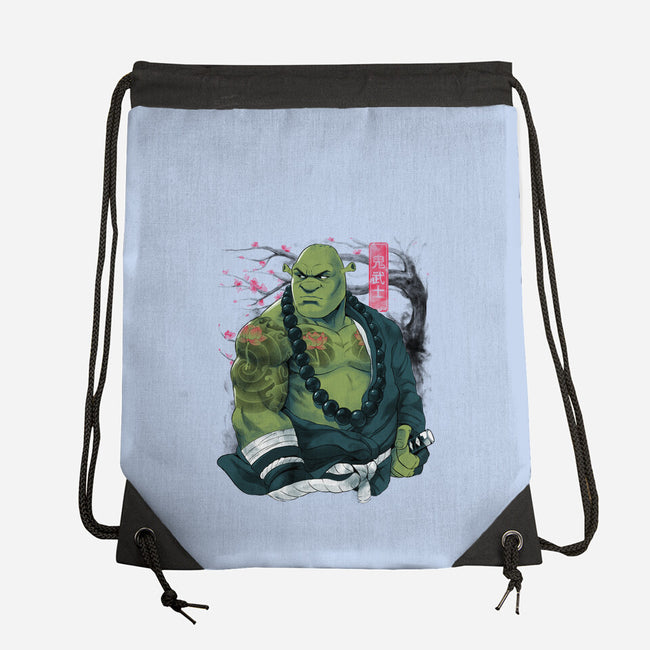 Samurai Ogre-None-Drawstring-Bag-Bruno Mota