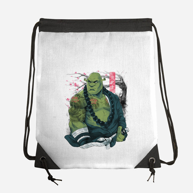 Samurai Ogre-None-Drawstring-Bag-Bruno Mota