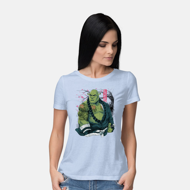Samurai Ogre-Womens-Basic-Tee-Bruno Mota