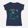 Solar Rider-Womens-V-Neck-Tee-Bruno Mota