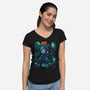 Solar Rider-Womens-V-Neck-Tee-Bruno Mota
