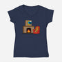 Hunted Monster-Womens-V-Neck-Tee-jasesa