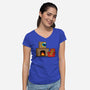 Hunted Monster-Womens-V-Neck-Tee-jasesa