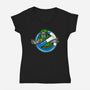 Doombusters-Womens-V-Neck-Tee-demonigote