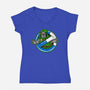Doombusters-Womens-V-Neck-Tee-demonigote