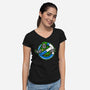 Doombusters-Womens-V-Neck-Tee-demonigote