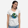Doombusters-Womens-V-Neck-Tee-demonigote