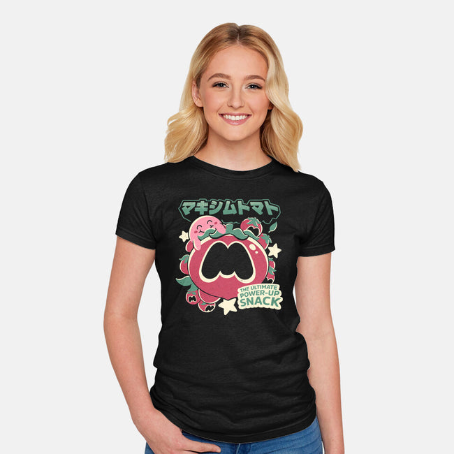 Power Snack-Womens-Fitted-Tee-estudiofitas