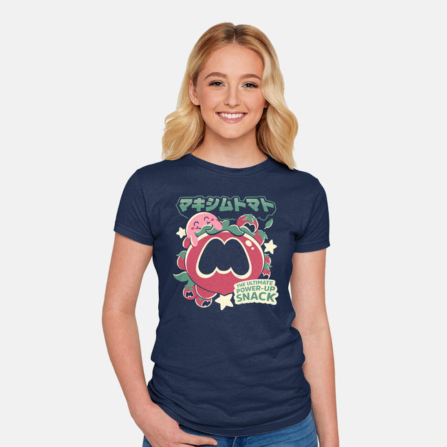 Power Snack-Womens-Fitted-Tee-estudiofitas