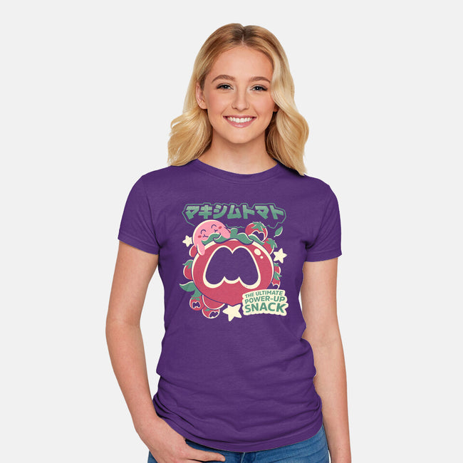 Power Snack-Womens-Fitted-Tee-estudiofitas
