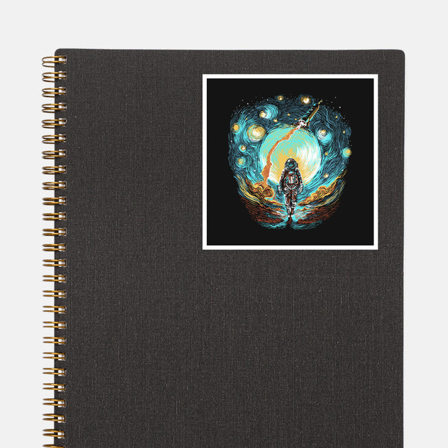 Starry Walk-None-Glossy-Sticker-zascanauta