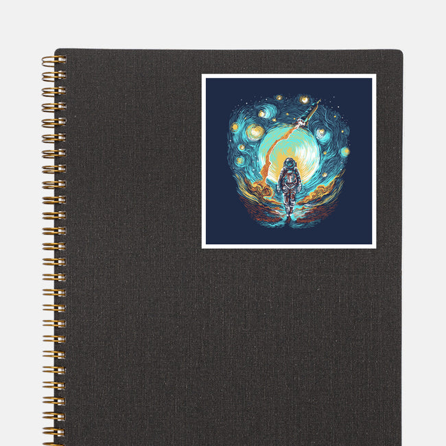Starry Walk-None-Glossy-Sticker-zascanauta