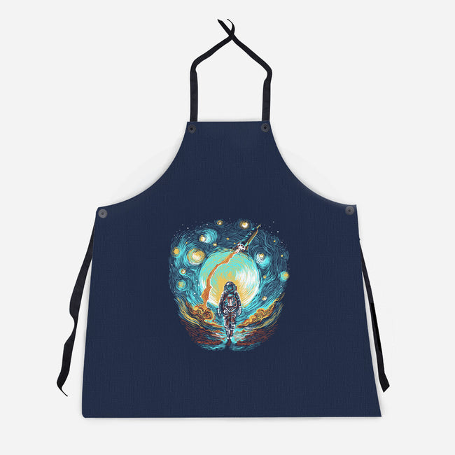 Starry Walk-Unisex-Kitchen-Apron-zascanauta