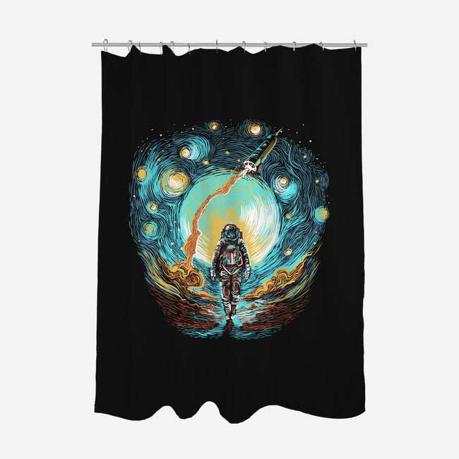 Starry Walk-None-Polyester-Shower Curtain-zascanauta