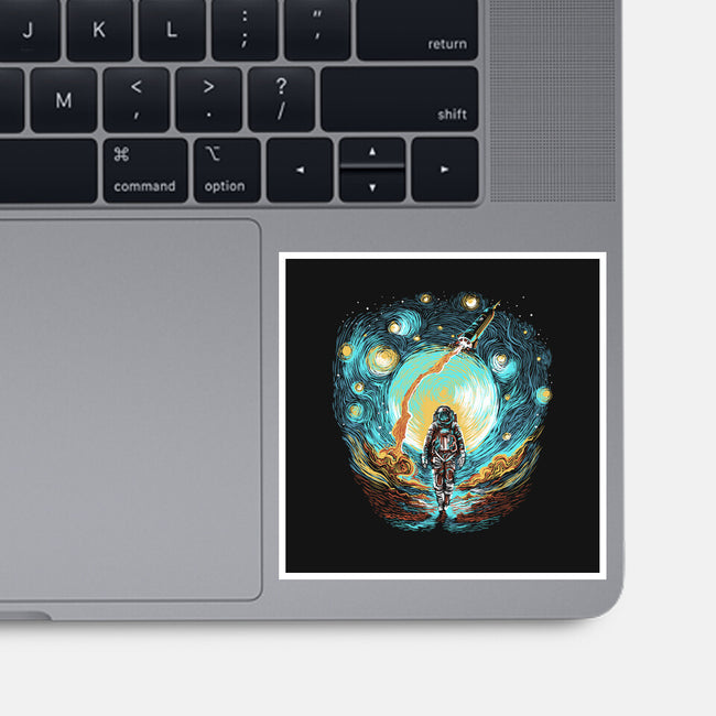 Starry Walk-None-Glossy-Sticker-zascanauta