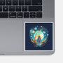 Starry Walk-None-Glossy-Sticker-zascanauta
