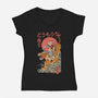 Tiger Catana-Womens-V-Neck-Tee-vp021