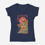 Tiger Catana-Womens-V-Neck-Tee-vp021