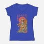 Tiger Catana-Womens-V-Neck-Tee-vp021