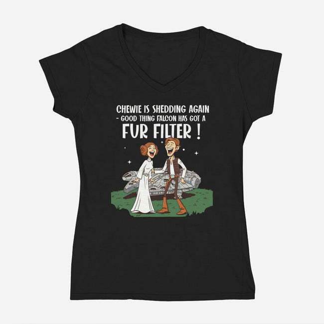 Fur Filter-Womens-V-Neck-Tee-P1yu5h