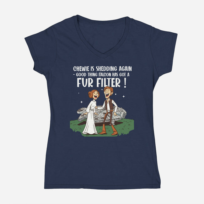 Fur Filter-Womens-V-Neck-Tee-P1yu5h