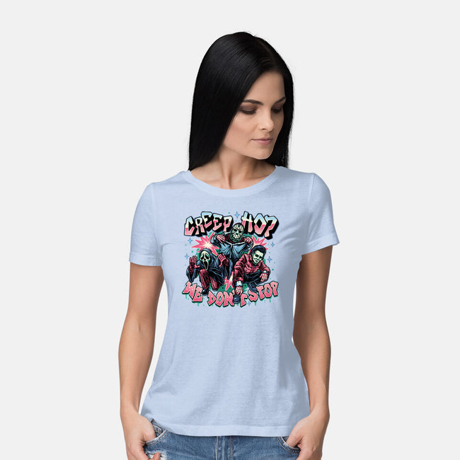Creep Hop We Don’t Stop-Womens-Basic-Tee-momma_gorilla