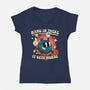 Hang In There It Gets Worse-Womens-V-Neck-Tee-RoboMega