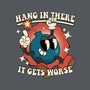 Hang In There It Gets Worse-Womens-V-Neck-Tee-RoboMega