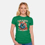 Hang In There It Gets Worse-Womens-Fitted-Tee-RoboMega