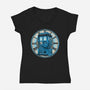 Time Travel In A Box-Womens-V-Neck-Tee-momma_gorilla