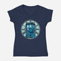 Time Travel In A Box-Womens-V-Neck-Tee-momma_gorilla