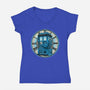 Time Travel In A Box-Womens-V-Neck-Tee-momma_gorilla
