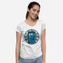 Time Travel In A Box-Womens-V-Neck-Tee-momma_gorilla
