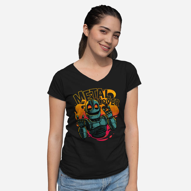 Giant Metal Lover-Womens-V-Neck-Tee-teesgeex