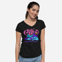 Felt Cute Might Delete Later-Womens-V-Neck-Tee-Jorgetiradoart