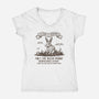 The Rabbit Of Caerbannog-Womens-V-Neck-Tee-kg07