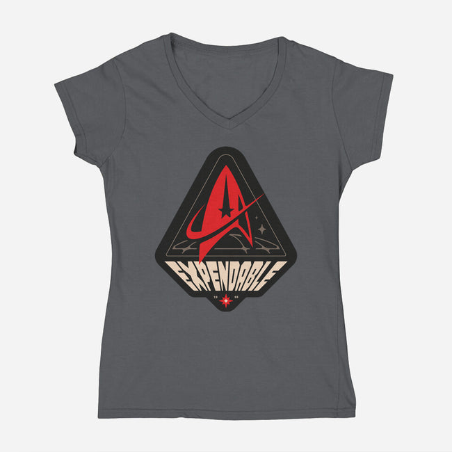Life Of A Redshirt-Womens-V-Neck-Tee-BadBox